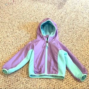 North Face Purple and Turqouise Reversible Jacket